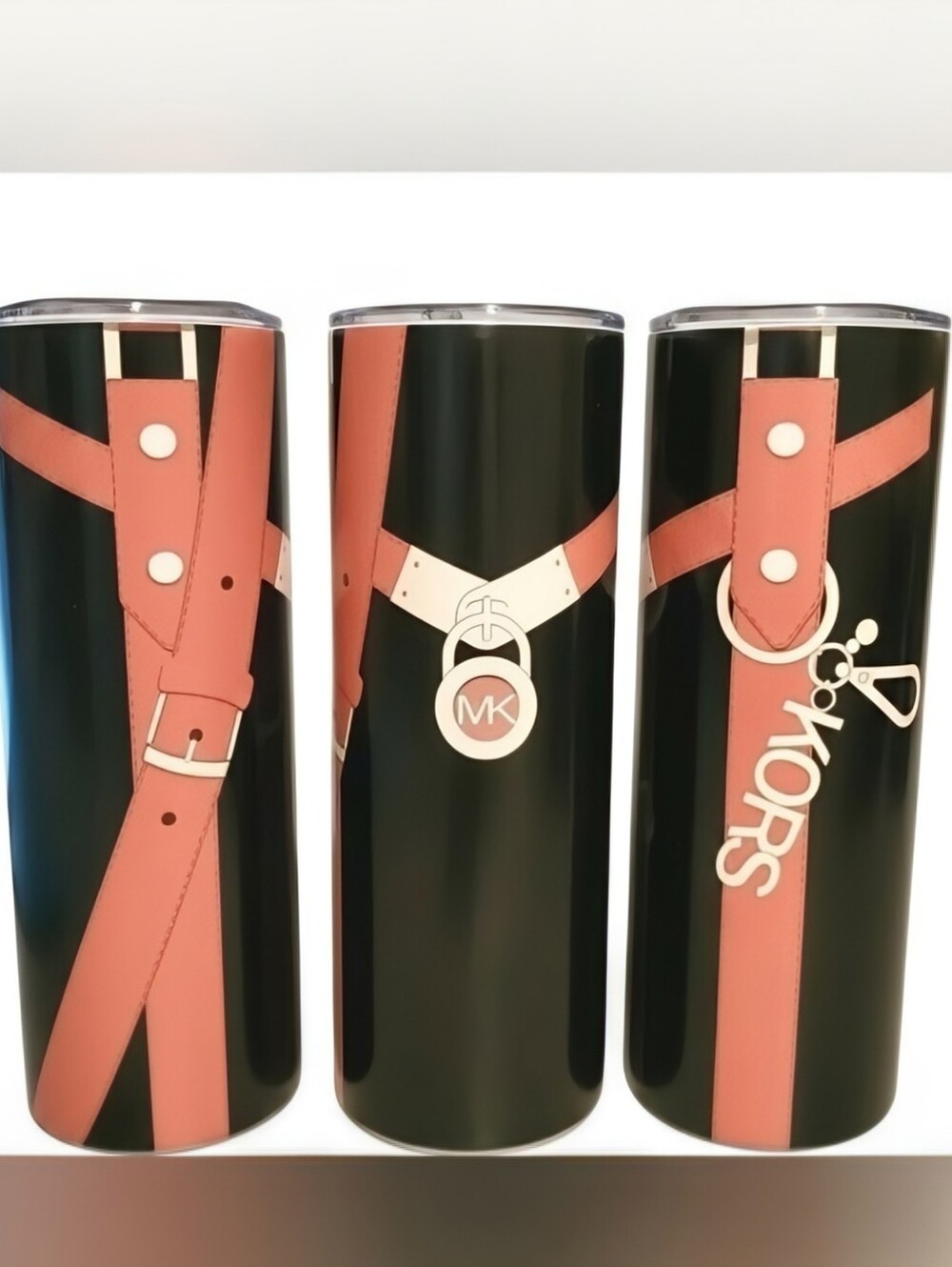 Custom Handbag 20oz Skinny Tumbler Travel Cup Hot/Cold Sublimated MK NIB